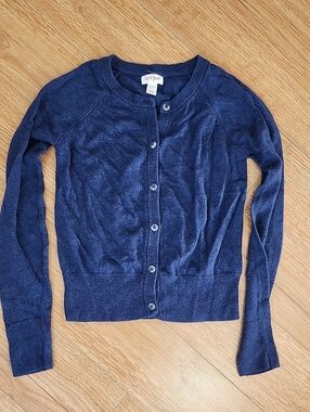 Cat & Jack Navy Blue Button-Front Women's Cardigan